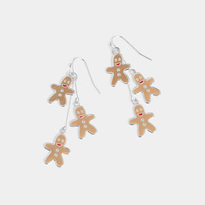 Whispers Dangling Gingerbread Men - Brown
