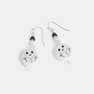 Whispers Cheerful Snowman Dangle - White