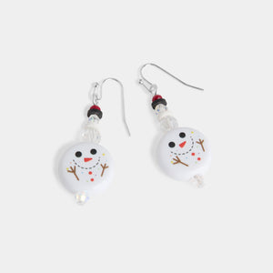 Whispers Cheerful Snowman Dangle - White