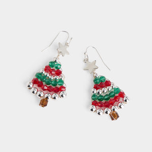 Whispers Beaded Christmas Tree - Silver