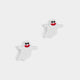 Whispers Smiling Ghost Studs - White