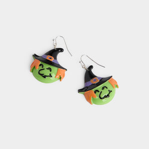 Whispers Witch Face Dangle - Green