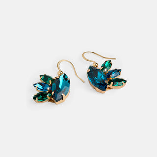 Whispers Jewel Burst Dangle Earring - Teal