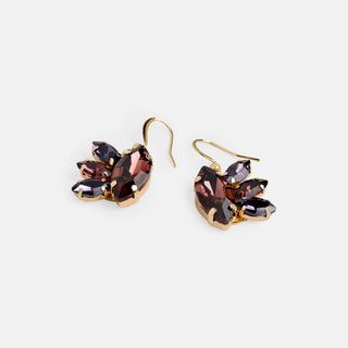 Whispers Jewel Burst Dangle Earring - Purple
