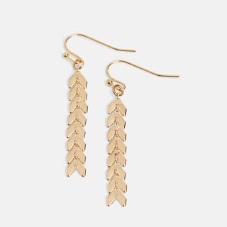 Whispers Chevron Chain Dangle - Gold