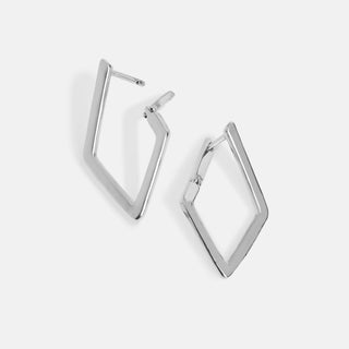 Whispers Diamond Shape Dangle - Silver