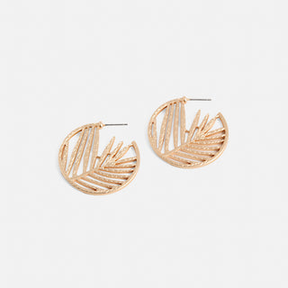Whispers Palm Leaf Hoop - Gold