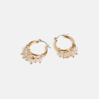 Whispers Bead Slide Hoop - Clear