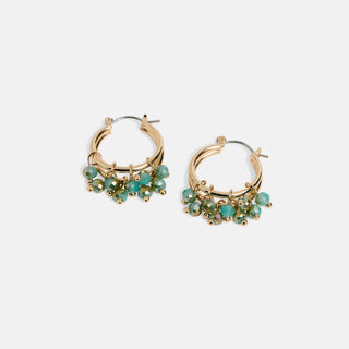 Whispers Bead Slide Hoop - Green
