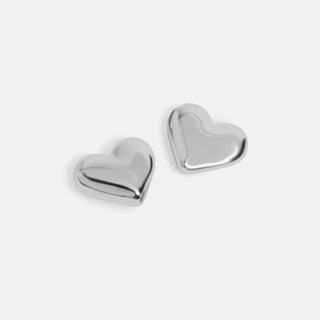 Whispers Bubble Heart Stud - Silver