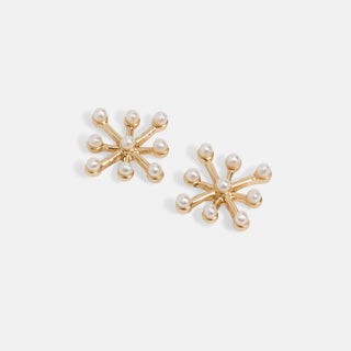 Whispers Pearl Burst Stud - Gold