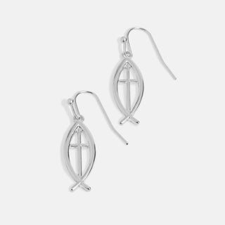 Whispers Faith Fish Dangle - Silver