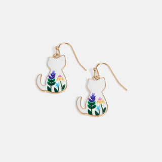 Whispers Cat Blossom Dangle - White