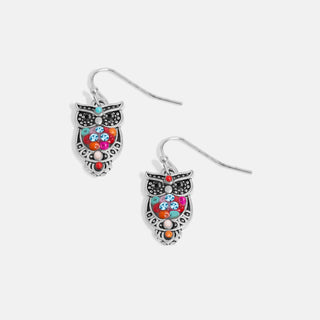 Whispers Colorburst Owl Dangle - Silver