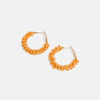 Whispers Colorburst Bead Hoop - Orange