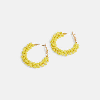 Whispers Colorburst Bead Hoop - Yellow