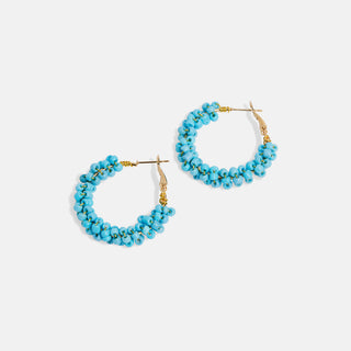 Whispers Colorburst Bead Hoop - Light Blue