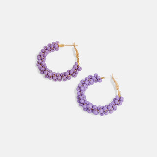 Whispers Colorburst Bead Hoop - Purple
