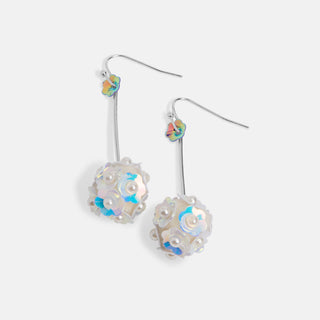 Whispers Flower Pom Dangle - Iridescent