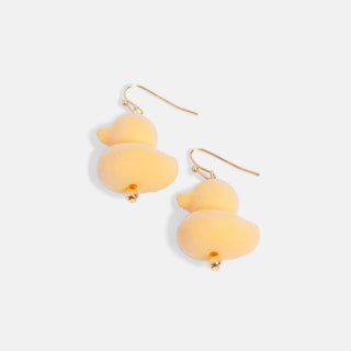 Whispers Flocked Duck Dangle - Orange
