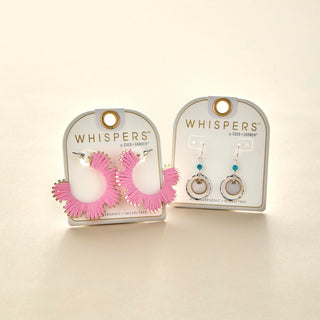 Whispers Dangling Coin Drop Earrings - Mixed Metal