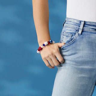 Whispers USA Fireworks Stretch Bracelet - Red/White/Blue