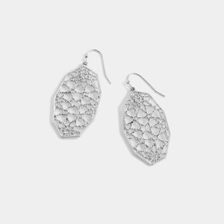 Whispers Shatter Dangle Earrings - Silver