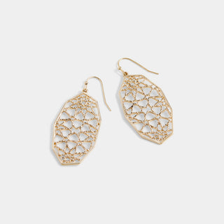 Whispers Shatter Dangle Earrings - Gold