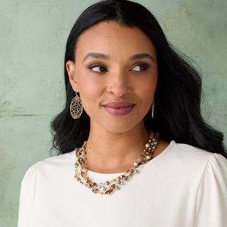 Whispers Shatter Dangle Earrings - Gold
