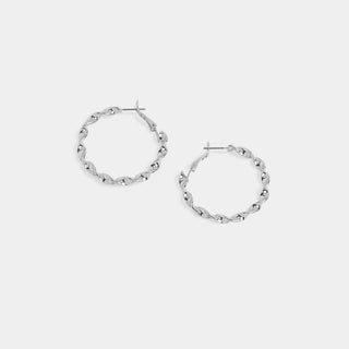 Whispers Helix Hoop Earrings - Silver