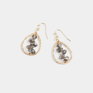 Whispers Twinkle Tear Bead Dangle Earrings - Gold