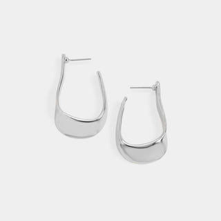 Whispers Fine Line Dangle Earrings - Silver