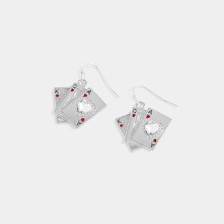 Whispers Magic Hand Dangle Earrings - Silver