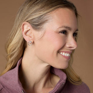 Whispers Simple Dazzle Stud Earrings - Gold