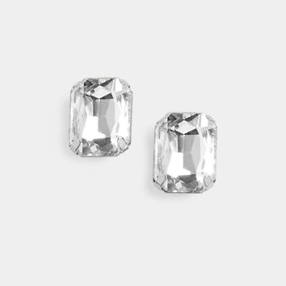 Whispers Jewel Stud Earrings - Silver