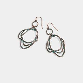 Whispers Sedona Heat Melt Dangle Earrings - Bronze