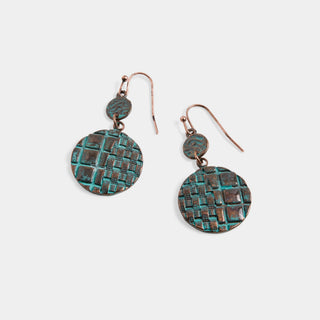 Whispers Sedona Weave Dangle Earrings - Bronze