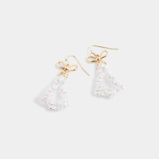 Whispers Bow Tinsel Tree - White