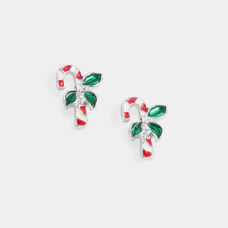 Whispers Candy Cane Stud - Red/White