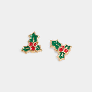 Whispers Holly Stud - Green/Red