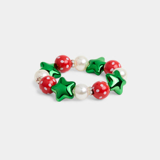 Whispers Christmas Star Bracelet - Red/Green