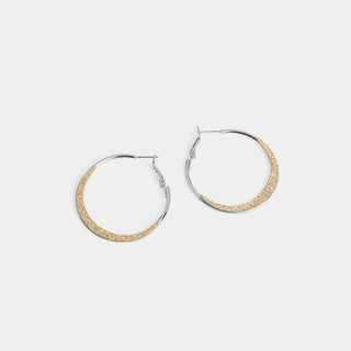 Whispers Sparkle Hoop Earrings - Silver/Gold