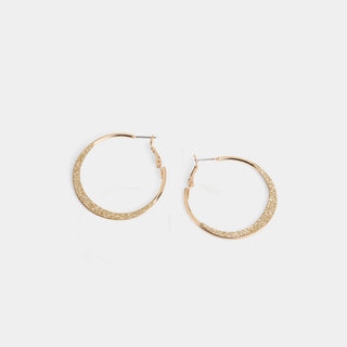 Whispers Sparkle Hoop Earrings - Gold/Gold