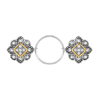 Embrace Fashion Fastener - Silver and Gold - Gilded Flower