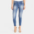 OMG Skinny Ankle Distressed Jeans - Medium Denim