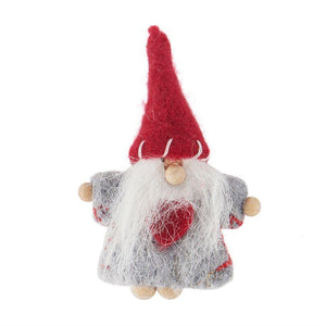 Gnome Brooch - Red and Grey - Final Sale - Red/Grey