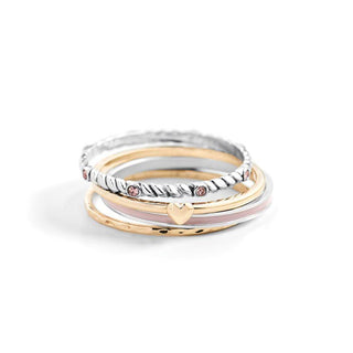 Aria Ring Stack - Pink - Final Sale - Pink