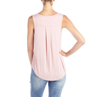 Erin Pleat Back Tank - Grey Lilac
