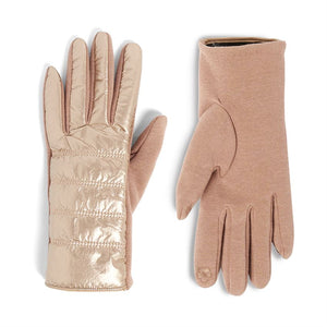 Puffer Texting Gloves - Gold