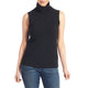 Lyla Sleeveless Ribbed Turtleneck Tank - Black